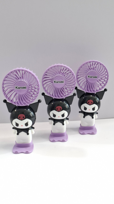 پنکه شارژی کرومی همراه با عروسک کرومی مدل MINI FAN Kuromi