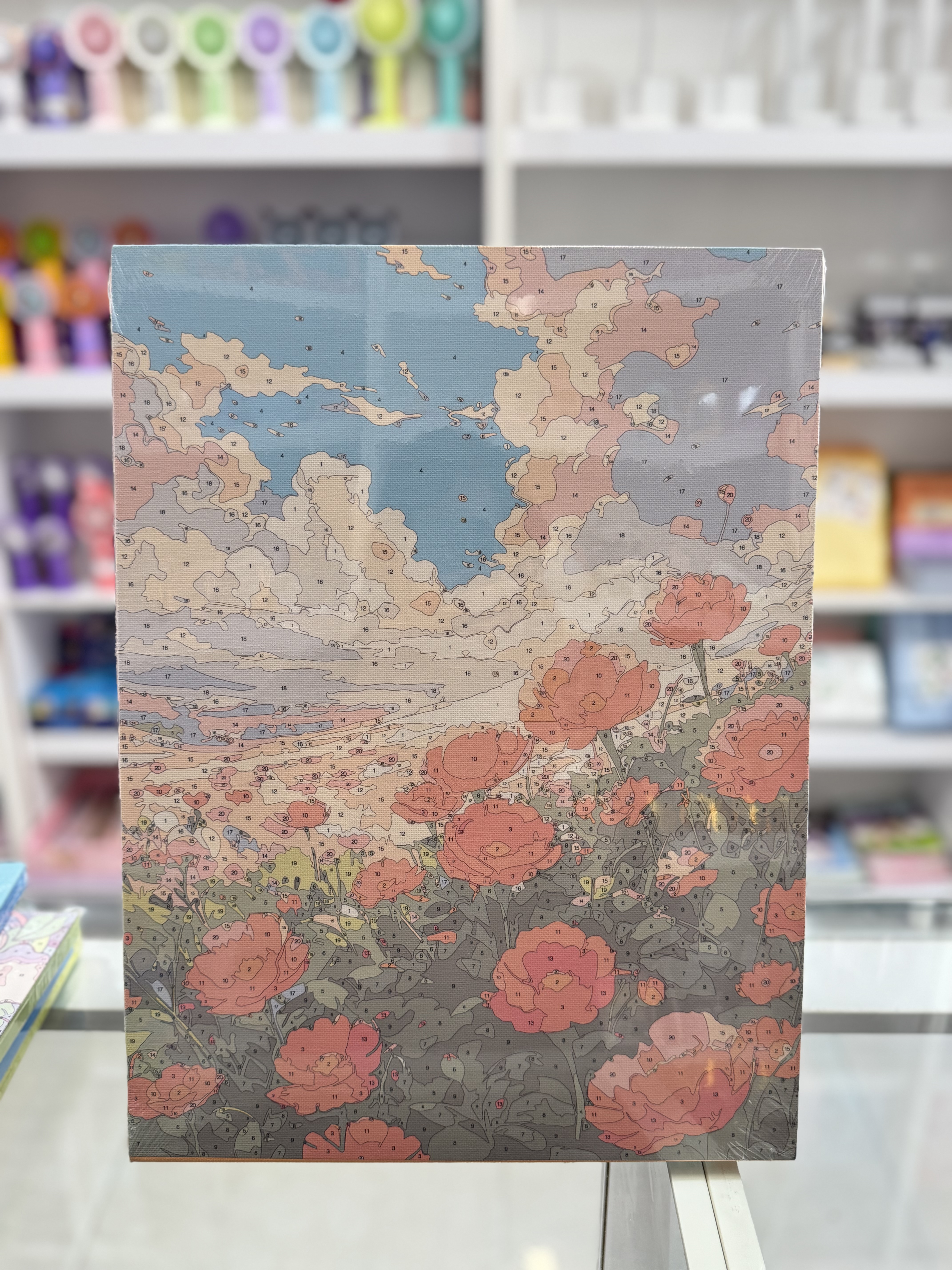 بوم آبرنگی بزرگسال سایز 30*40 همراه با قلم مو و گواش
